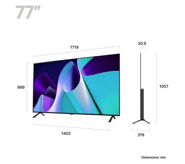 LG OLED77B42LA 77 inch OLED TV showcasing vibrant colors and deep blacks