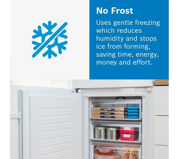 BOSCH Series 2 KIN85NSE0G Fridge Freezer with integrated sliding hinge