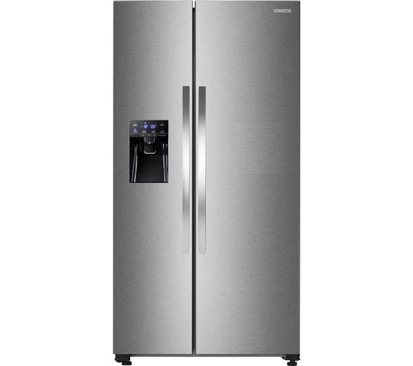 KENWOOD KSBSDIX23 American Fridge Freezer with a sleek inox finish, offering ample storage and modern design.