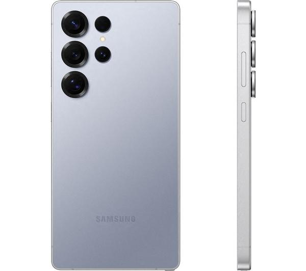 Samsung Galaxy S25 Ultra 1TB Silver in a sleek Titanium Blue finish