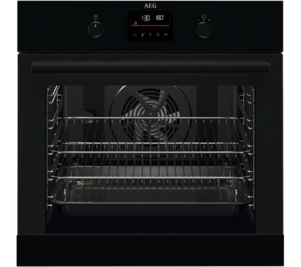 AEG SteamBake BPK355061B Oven Black with pyrolytic cleaning function
