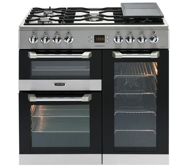 Leisure Cuisinemaster CS90F530X Dual Fuel Range Cooker Stainless Steel Front View