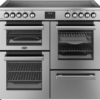 BELLING Cookcentre 100E Stainless Steel Electric Ceramic Range Cooker with hob and ovens