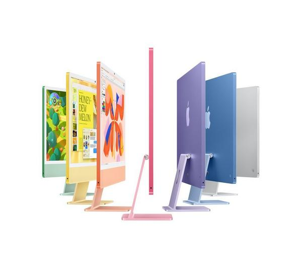 APPLE iMac 4.5K 24" M4 Blue showcasing its vibrant color and sleek profile.