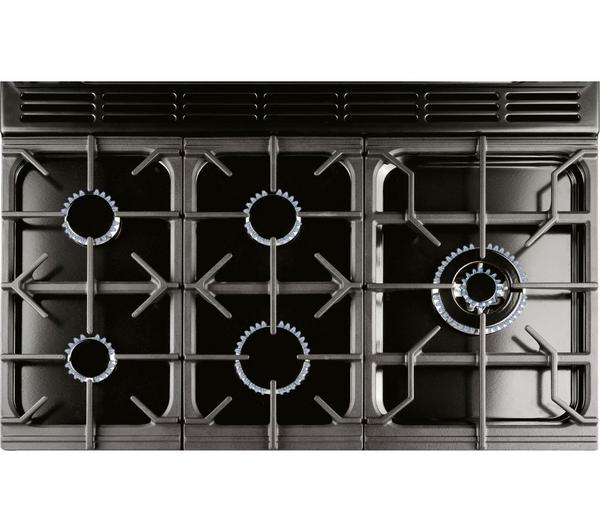 Rangemaster Professional+ 90 Dual Fuel Range Cooker in Black