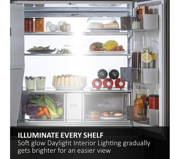 Haier HSW79F18DIPT American Fridge Freezer in Slate Black finish