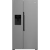 BEKO ASN642VPS American Fridge Freezer in a sleek stainless steel finish.