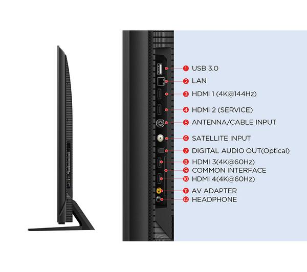 TCL 85C805K 85 inch Mini LED QLED TV - Front View