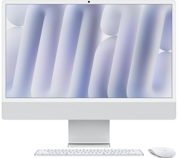 Apple iMac 4.5K 24" M4 Silver showcasing its sleek design and vibrant display.