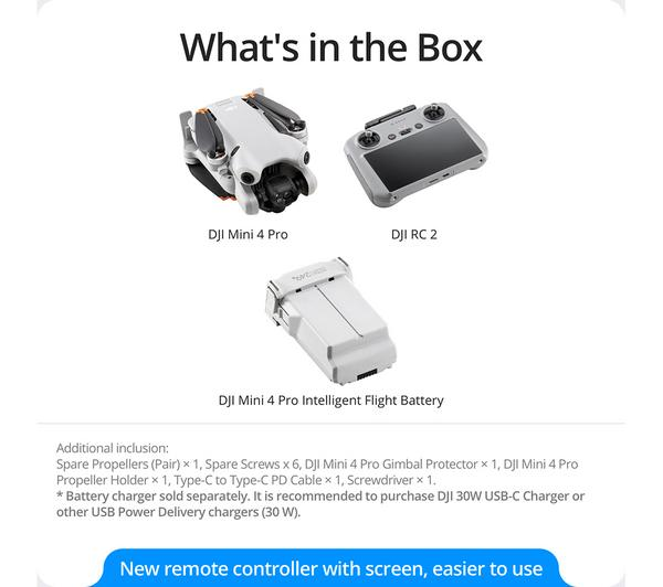DJI Mini 4 Pro Drone RC in Smart Grey