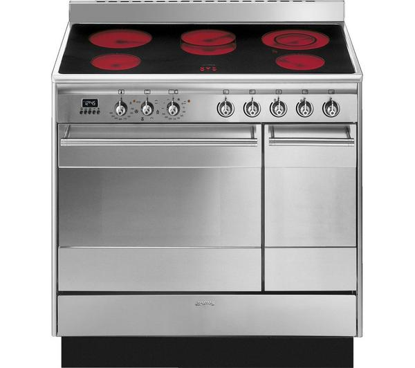SMEG SUK92CMX9 90cm Ceramic Cooker in stainless steel finish