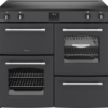 BELLING Farmhouse 100Ei Anthracite Electric Induction Range Cooker in a modern kitchen setting.