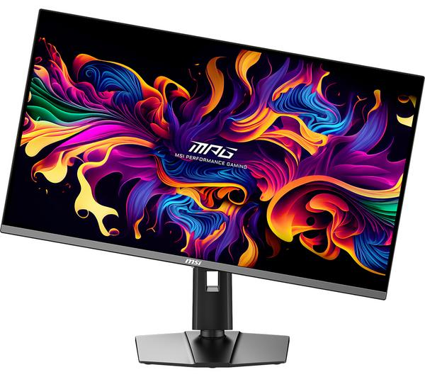 MSI MPG 321URX 32 QD-OLED Black Gaming Monitor showcasing vibrant QD-OLED colors.