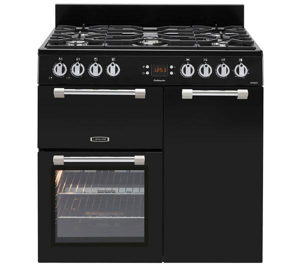 Leisure Cookmaster CK90G232K Black Cooker with dual fuel functionality