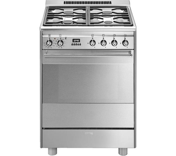 SMEG SUK61PX8 60cm Dual Fuel Cooker in a modern kitchen setting