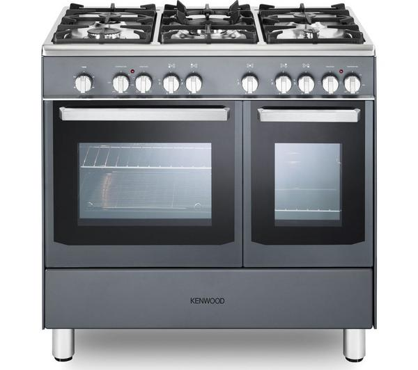 KENWOOD CK406SL 90cm Dual Fuel Slate - Modern 90cm dual fuel range cooker in slate finish.