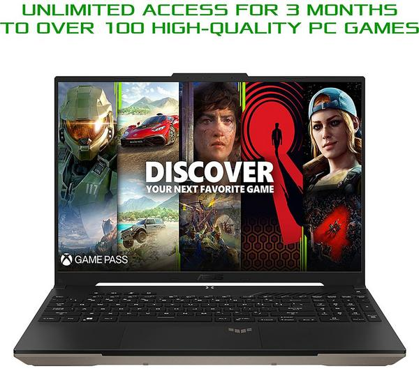 ASUS TUF Gaming A16 1TB Laptop showcasing its sleek design and gaming prowess.