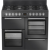 LEISURE Cookmaster CK100F232T Anthracite Dual Fuel Range Cooker in a kitchen setting