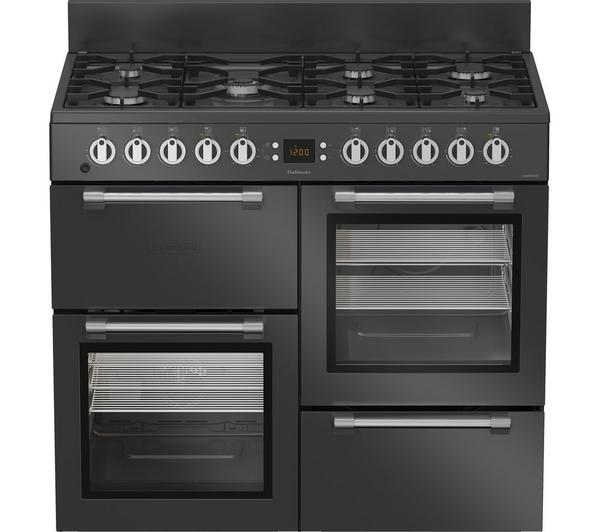 LEISURE Cookmaster CK100F232T Anthracite Dual Fuel Range Cooker in a kitchen setting