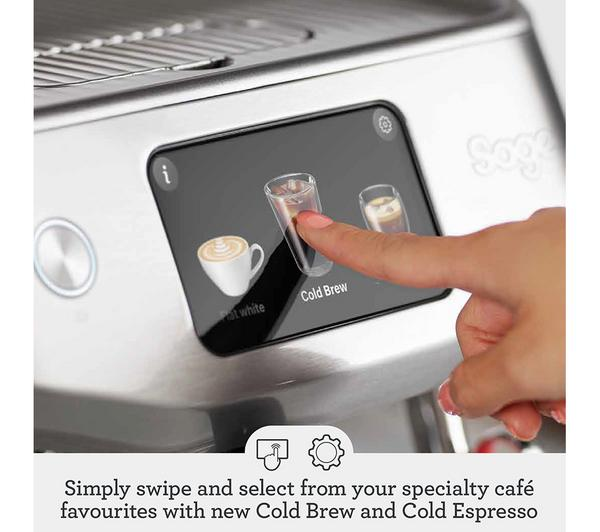 Sage SES985 Oracle Jet Coffee Machine brewing a perfect espresso shot.