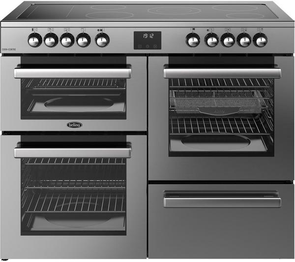 BELLING Cookcentre 110E Stainless Steel freestanding electric cooker with ceramic hob