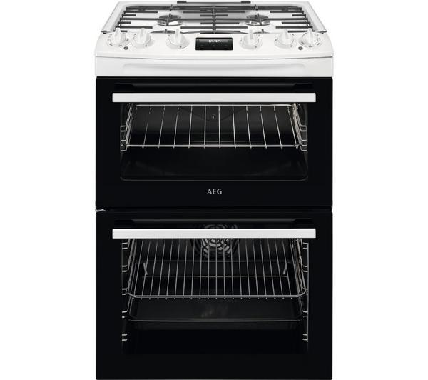 AEG 5000 Dual Fuel Cooker White with SurroundCook technology