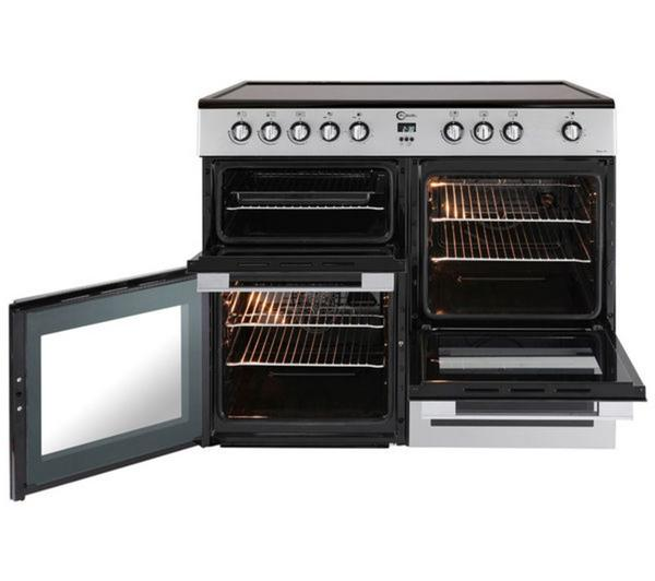 Flavel MLN10CRS Electric Ceramic Silver Cooker with hob and oven