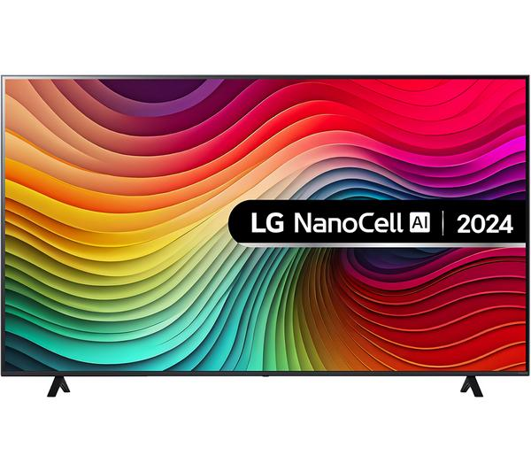 LG 75NANO81T6A 75 inch TV front view with vibrant colors