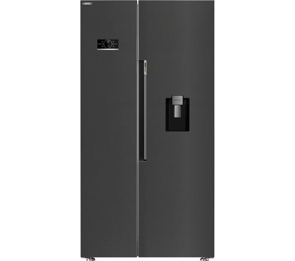 BEKO ASD2442VPZ American Fridge Freezer in sleek black finish
