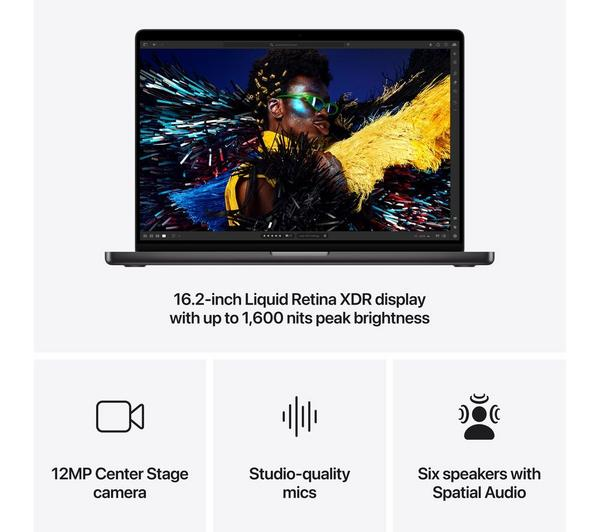 APPLE MacBook Pro 16 inch M4 in Space Black with 512GB SSD