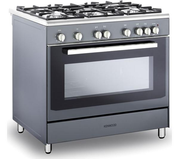 KENWOOD CK307G SL Gas Cooker with 90cm Grey Chrome Finish