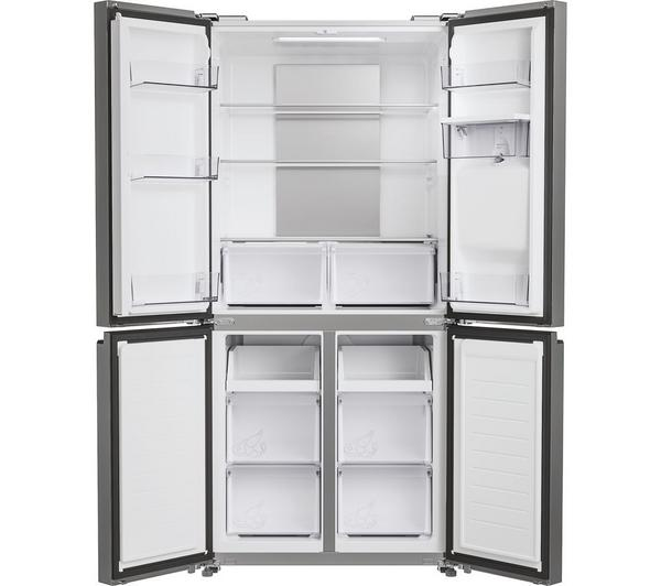 HOOVER HHCR3818ENPL Fridge Freezer Inox – Freestanding, Modern Inox Design