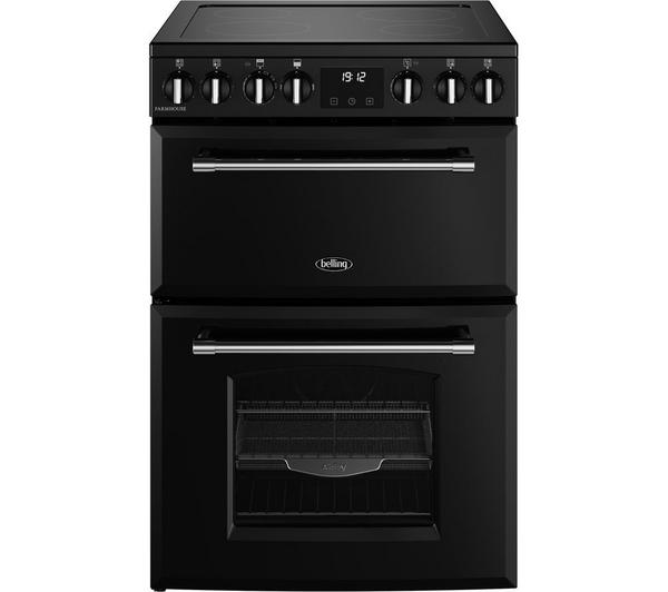 BELLING Farmhouse 60E Black Cooker with electric ceramic hob