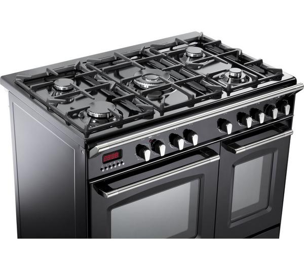 KENWOOD CK435BL 90 cm Dual Fuel Range Cooker in Black