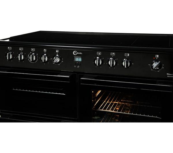 FLAVEL Milano 100 MLN10CRK Black Electric Range Cooker - Front View