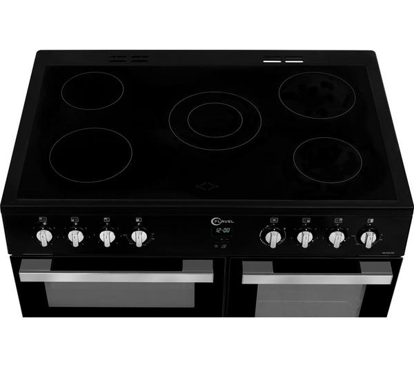 Flavel MLN9CRK 90cm Electric Ceramic Black cooker with ceramic hob
