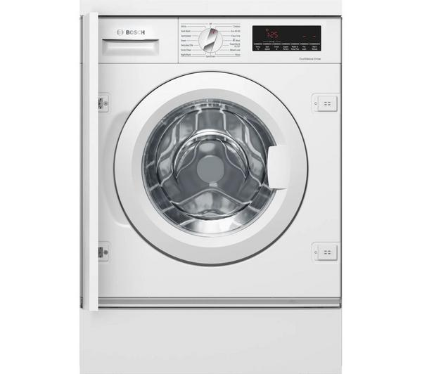 BOSCH Series 8 WIW28502GB washing machine integrated into a kitchen cabinet