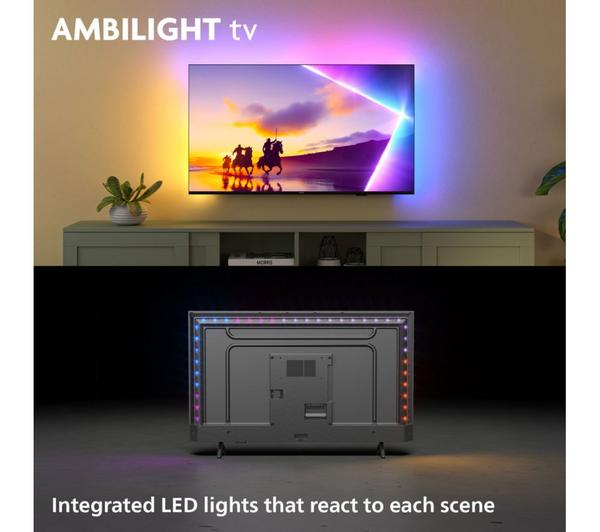 Philips 75PUS8500/05 75 inch QLED TV showcasing vibrant colors and Ambilight technology
