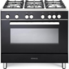 KENWOOD CK307G 90 cm Gas Cooker in Black with multiple burners and oven controls
