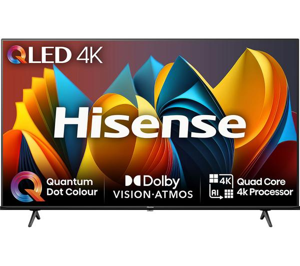 Hisense 75E7NQTUK 75 inch QLED TV showcasing vibrant colors and sharp detail