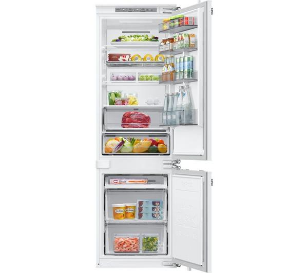 Samsung Bespoke AI Series 6 Fridge in an integrated white finish, showcasing its sleek design.
