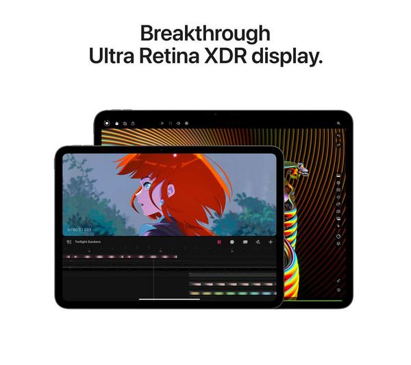 APPLE 11" iPad Pro 1TB Silver - Front view showcasing the large display and sleek design.