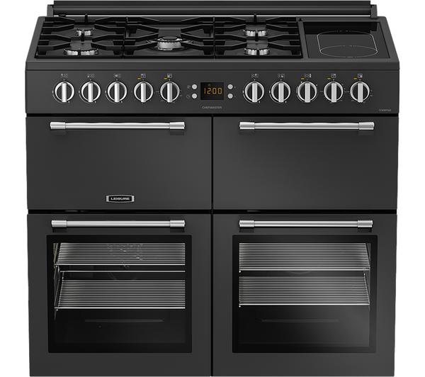 LEISURE Chefmaster CC100F521T Anthracite Dual Fuel Range Cooker in a kitchen setting