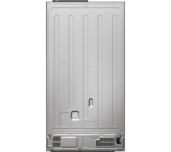 Haier HSW79F18CIMM Platinum Inox Fridge with sleek stainless steel finish.