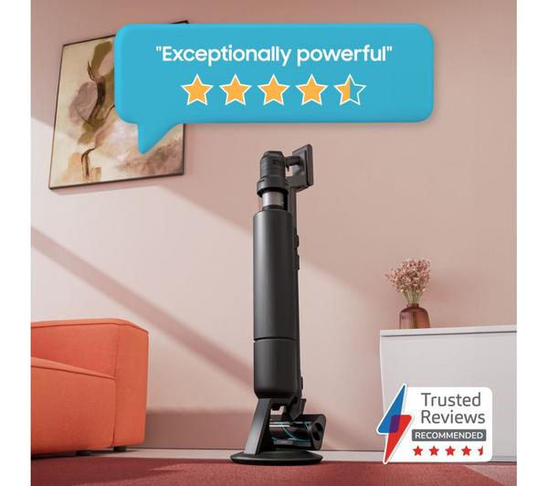 Samsung Bespoke AI Jet Ultra Max vacuum cleaner in Satin Black.