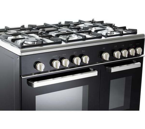 KENWOOD CK406 90 cm Dual Fuel Range Cooker in Black