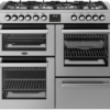 BELLING Cookcentre 110DF Stainless Steel freestanding cooker with gas hob and electric ovens