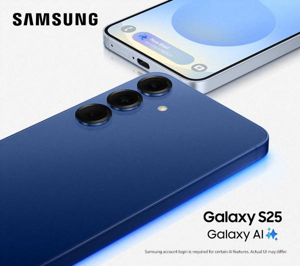 Samsung Galaxy S25 256GB Navy - High-quality image of the latest Samsung smartphone in a stylish navy blue finish with 256GB storage.